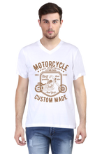 Load image into Gallery viewer, Motorcycle Custom Golden - Men&#39;s V-Neck Half Sleeve T-Shirt
