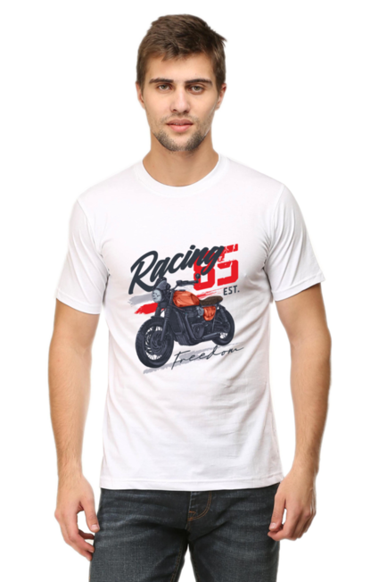 Racing Freedom 85 - Men's Round Neck Half Sleeve T-Shirt