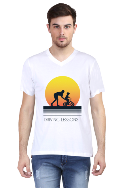 Driving Lessons - Men's V-Neck Half Sleeve T-Shirt