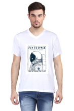 Load image into Gallery viewer, Fly to Space - Men&#39;s V-Neck Half Sleeve T-Shirt
