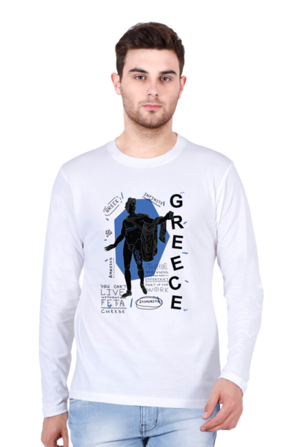 Inspiring Greece - Men's Round Neck Full Sleeve T-Shirt