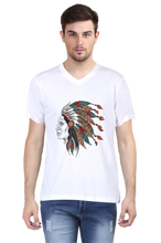 Load image into Gallery viewer, Indian Man - Men&#39;s V-Neck Half Sleeve T-Shirt
