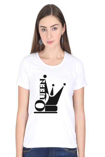 Queen Crown -  Women's Round Neck Half Sleeve T-Shirt
