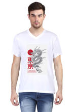 Load image into Gallery viewer, Fighting Dragon - Men&#39;s V-Neck Half Sleeve T-Shirt
