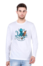 Load image into Gallery viewer, Surfing Octopus - Men's Round Neck Full Sleeve T-Shirt
