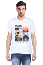 Load image into Gallery viewer, Awesome-Men&#39;s V-Neck Half Sleeve T-Shirt
