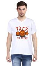 Load image into Gallery viewer, Halloween Trick Or Treat -  Men&#39;s V-Neck Half Sleeve T-Shirt
