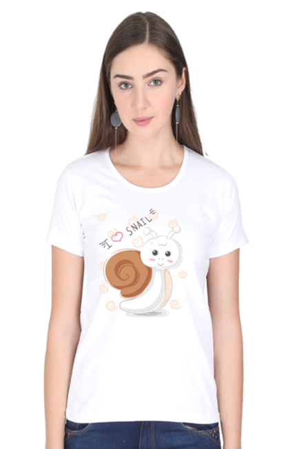 Snail Queen - Women's Round Neck Half Sleeve T-Shirt