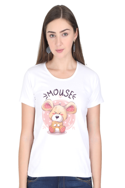 Mouse - Women's Round Neck Half Sleeve T-Shirt