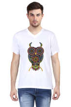 Load image into Gallery viewer, Psychedelic Owl - Men&#39;s V-Neck Half Sleeve T-Shirt
