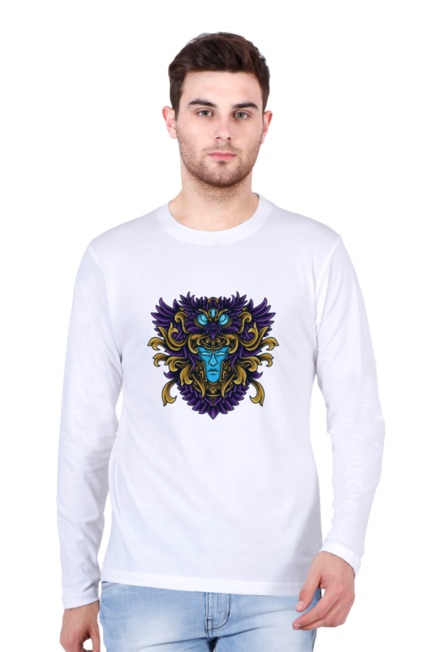 Owl Man - Men's Round Neck Full Sleeve T-Shirt