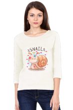 Load image into Gallery viewer, Snail Queen - Women&#39;s Round Neck Full Sleeve T-Shirt
