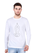 Load image into Gallery viewer, Yoga Line Art - Men&#39;s Round Neck Full Sleeve T-Shirt
