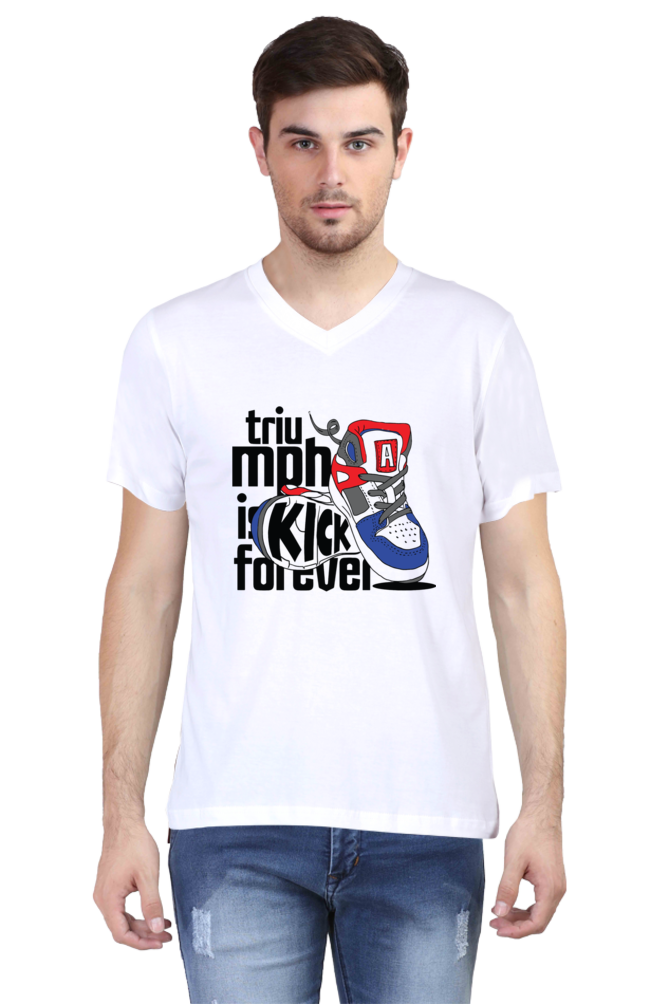 Triumph is Kick for Ever - Men's V-Neck Half Sleeve T-Shirt