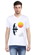 Load image into Gallery viewer, Stop Global Warming - Men&#39;s V-Neck Half Sleeve T-Shirt
