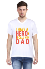 Load image into Gallery viewer, Hero Dad - Men&#39;s V-Neck Half Sleeve T-Shirt
