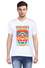 Load image into Gallery viewer, Good Vibes-Men&#39;s V-Neck Half Sleeve T-Shirt
