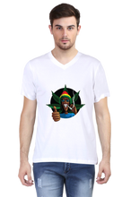 Load image into Gallery viewer, Afro Stoner - Men&#39;s V-Neck Half Sleeve T-Shirt
