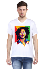 Load image into Gallery viewer, Bob Marley- Men&#39;s V-Neck Half Sleeve T-Shirt
