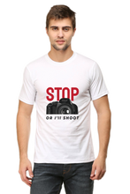 Load image into Gallery viewer, Stop Or I Will Shoot - Men's Round Neck Half Sleeve T-Shirt
