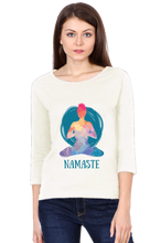 Load image into Gallery viewer, Namaste - Women&#39;s Round Neck Full Sleeve T-Shirt
