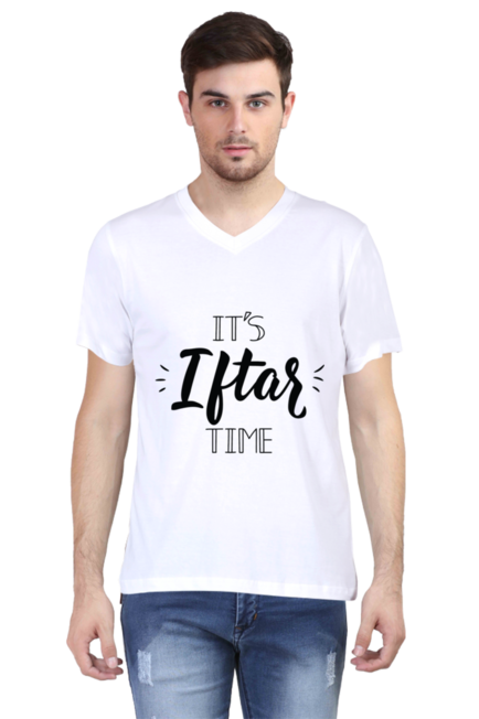 Iftar-Men's V-Neck Half Sleeve T-Shirt