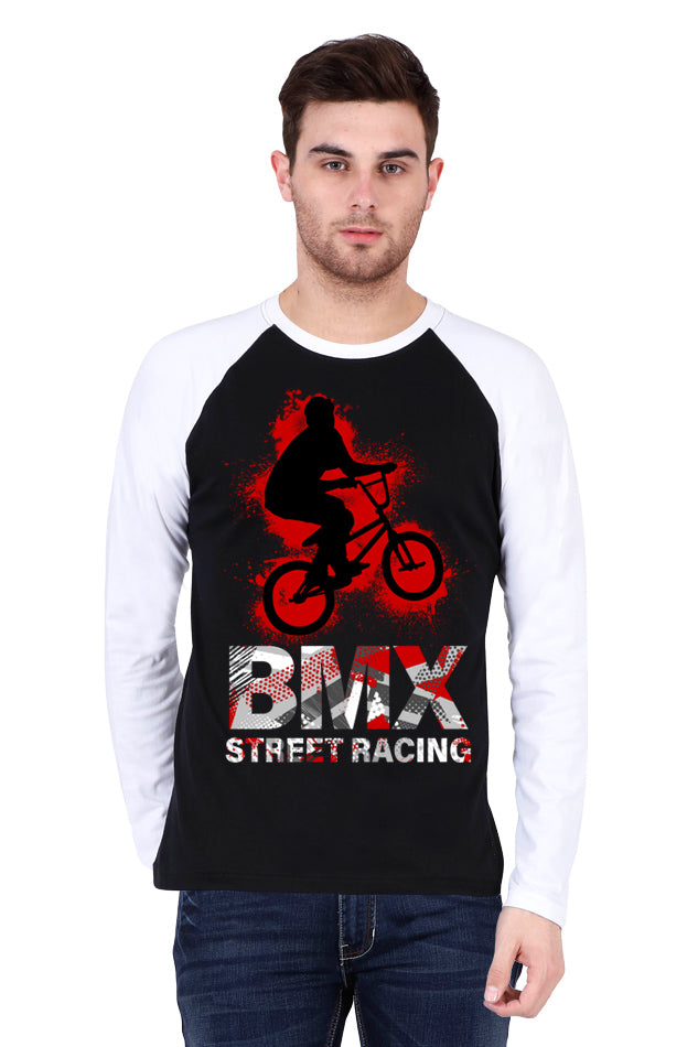 BMX Street Race - Men's Raglan Full Sleeve T-Shirt