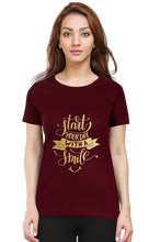 Load image into Gallery viewer, Start Your Day with Smile - Women&#39;s Round Neck Half Sleeve T-Shirt
