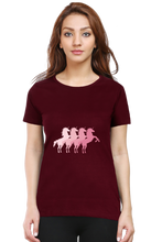 Load image into Gallery viewer, Dancing Unicorn - Women&#39;s Round Neck Half Sleeve T-Shirt
