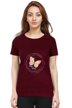 Load image into Gallery viewer, Magic Butterfly Wings - Women&#39;s Round Neck Half Sleeve T-Shirt
