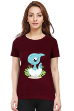 Load image into Gallery viewer, Baby Dinosaur Cute - Women&#39;s Round Neck Half Sleeve T-Shirt
