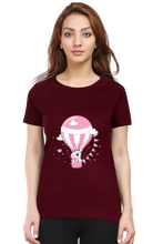 Load image into Gallery viewer, Cute Baby Flying Zebra - Women&#39;s Round Neck Half Sleeve T-Shirt
