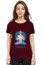 Load image into Gallery viewer, Namaste - Women&#39;s Round Neck Half Sleeve T-Shirt
