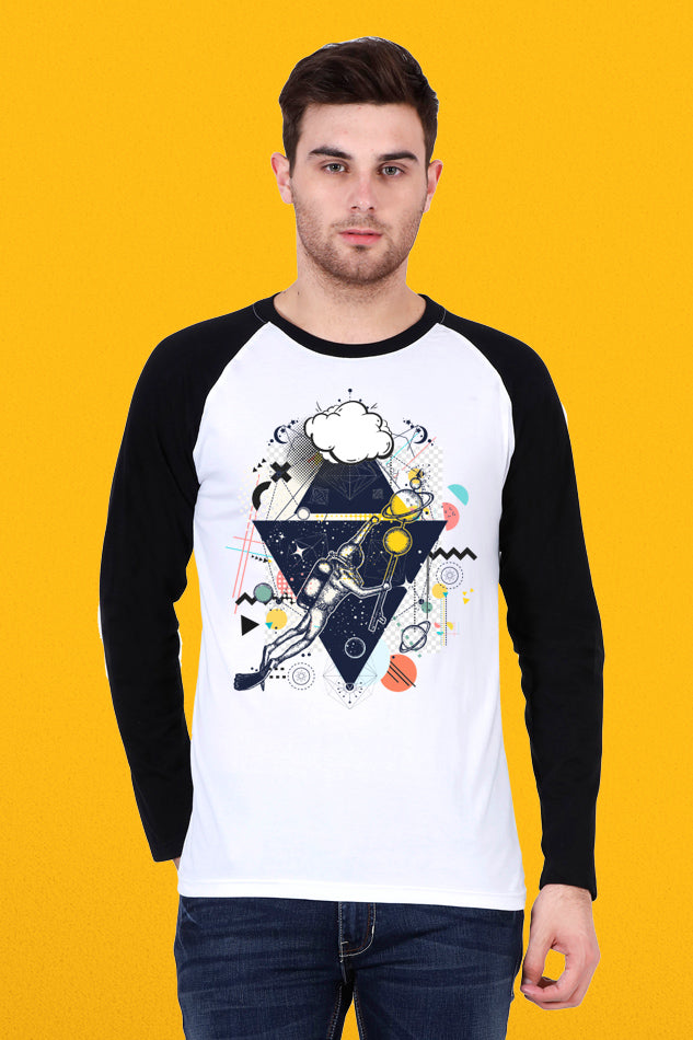 Space Diver - Men's Raglan Full Sleeve T-Shirt