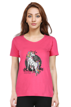 Load image into Gallery viewer, Unicorn Strong and Wisdom - Women&#39;s Round Neck Half Sleeve T-Shirt
