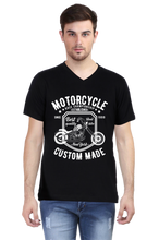 Load image into Gallery viewer, Motorcycle Custom White- Men&#39;s V-Neck Half Sleeve T-Shirt
