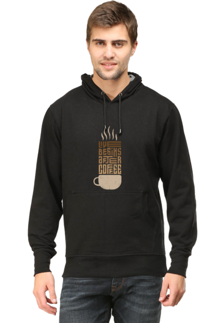 Live Begins After Coffee - Men's Hooded SweatShirt