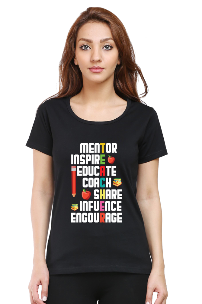 Teacher - Women's Round Neck Half Sleeve T-Shirt