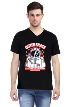 Load image into Gallery viewer, Outer Space Mission - Men&#39;s V-Neck Half Sleeve T-Shirt
