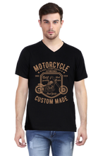 Load image into Gallery viewer, Motorcycle Custom Golden - Men&#39;s V-Neck Half Sleeve T-Shirt
