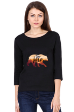 Load image into Gallery viewer, Bear Stay Wild - Women&#39;s Round Neck Full Sleeve T-Shirt
