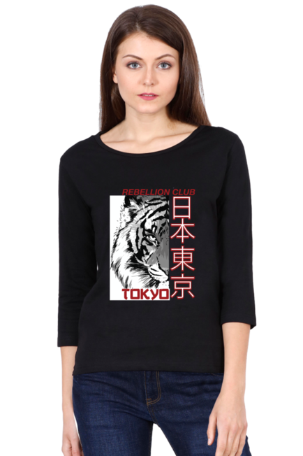 Rebellion Club Tokyo - Women's Round Neck Full Sleeve T-Shirt