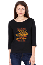 Load image into Gallery viewer, Legendary Muscle Cars - Women&#39;s Round Neck Full Sleeve T-Shirt
