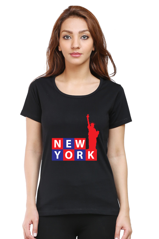 Liberty of New York - Women's Round Neck Half Sleeve T-Shirt