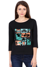 Load image into Gallery viewer, Ocean Life - Women&#39;s Round Neck Full Sleeve T-Shirt
