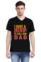 Load image into Gallery viewer, Hero Dad - Men&#39;s V-Neck Half Sleeve T-Shirt
