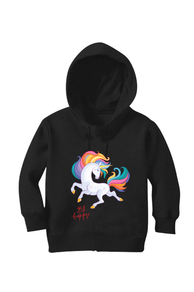 Be Happy Unicorn - Kid's Hooded SweatShirt