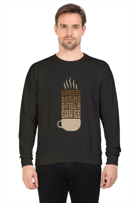 Live Begins After Coffee - Men's SweatShirt