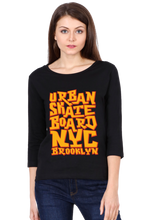 Load image into Gallery viewer, Urban Skate Board NYC - Women&#39;s Round Neck Full Sleeve T-Shirt
