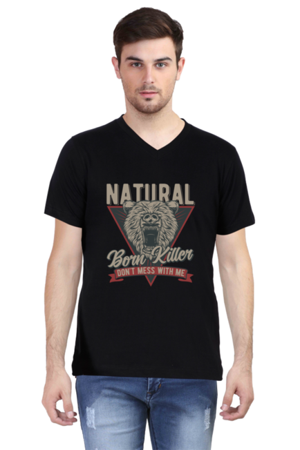 Born Killer - Men's V-Neck Half Sleeve T-Shirt